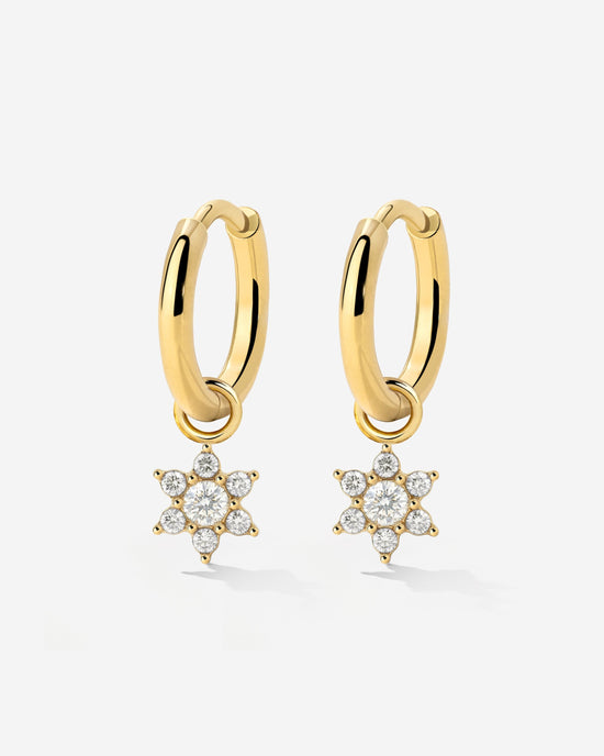 White Petal Hoop Set Small Oro