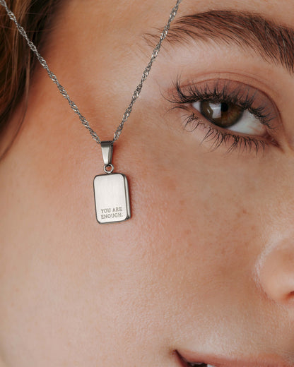You are enough Collana Argento