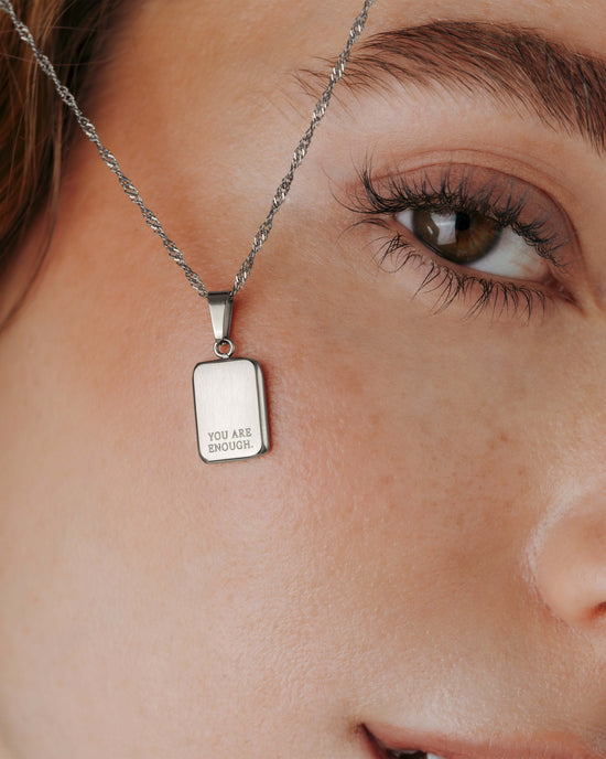 You are enough Collana Argento