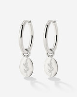 Bouquet Coin Hoop Set Medium Argento