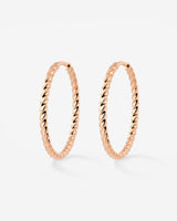 Twisted Hoops Large Oro Rosa