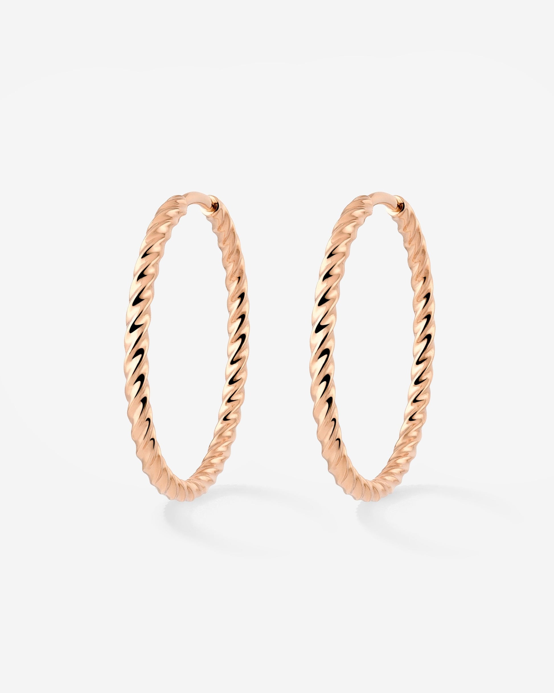 Twisted Hoops Large Oro Rosa
