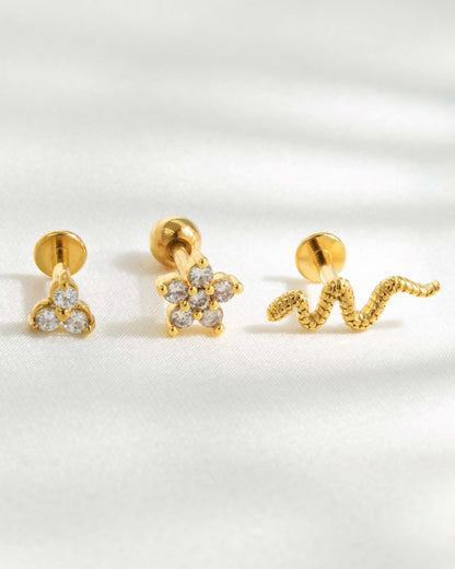 Snake Piercing Oro Rosa