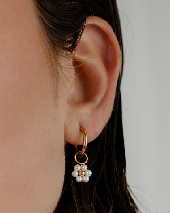 Daisy Hoop Set Small Oro Rosa