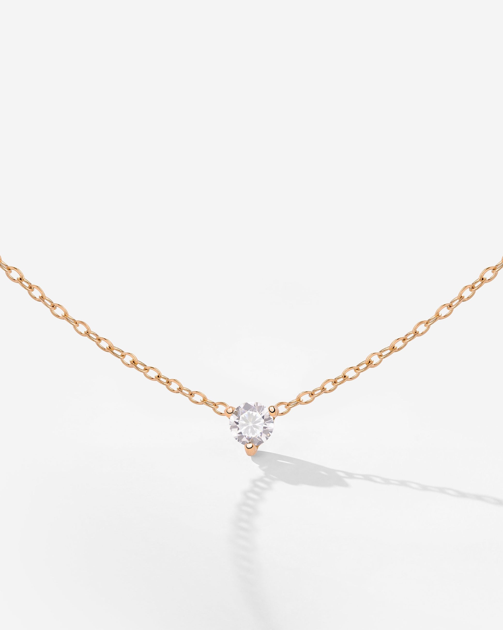 Solitaire Stone Choker Oro Rosa