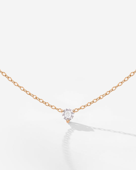 Solitaire Stone Choker Oro Rosa