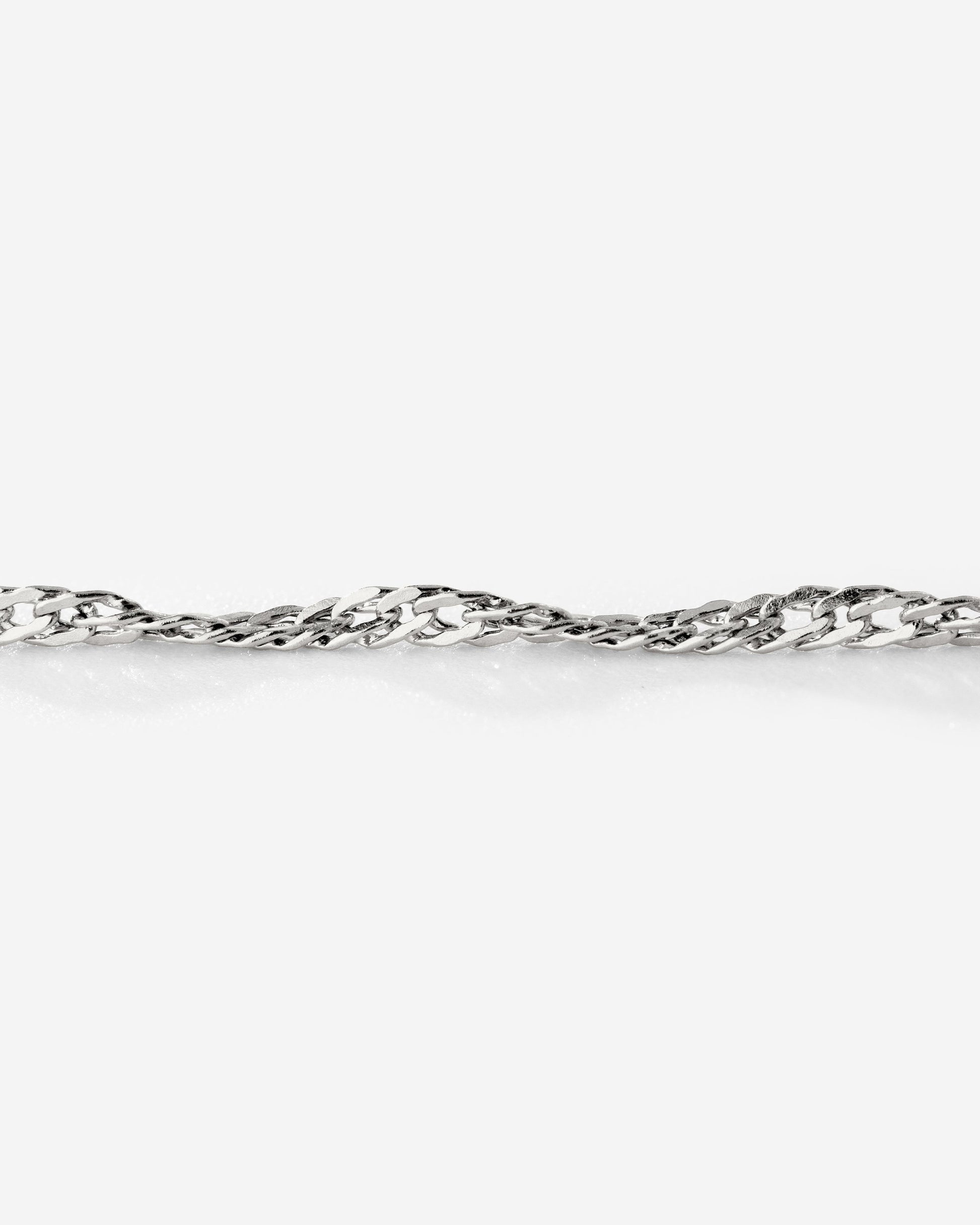 Singapore Chain Charm Bracciale Argento