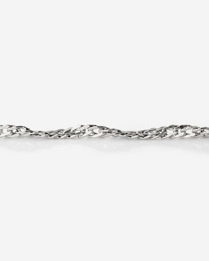 Singapore Chain Charm Bracciale Argento