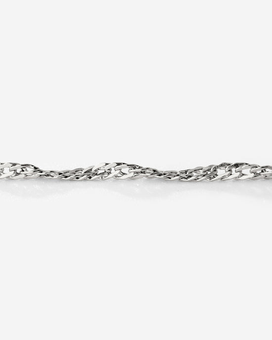 Singapore Chain Charm Bracciale Argento