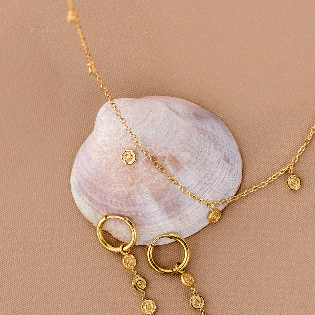 Swirl'n Choker Oro Rosa