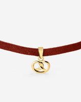 Pretzel Babe Choker Dark Red