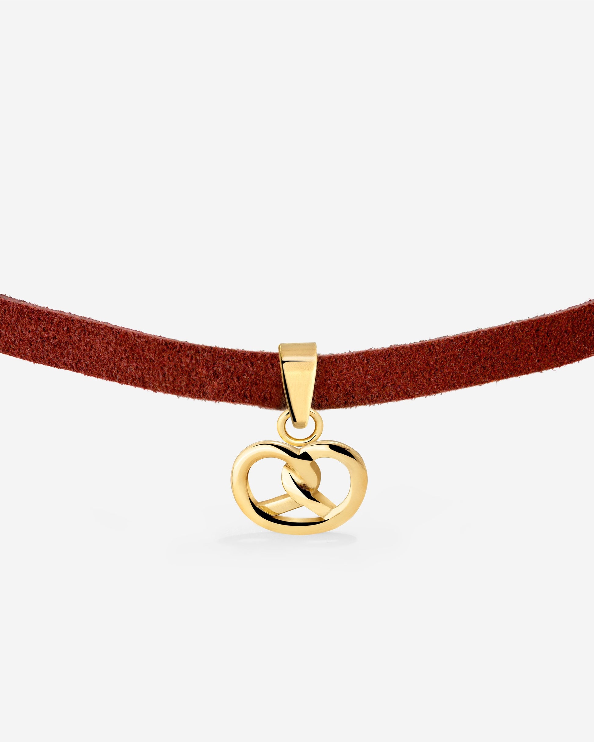 Pretzel Babe Choker Dark Red