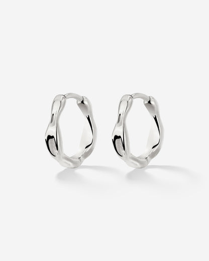 Liquid Shape Hoopies Argento