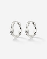 Liquid Shape Hoopies Argento