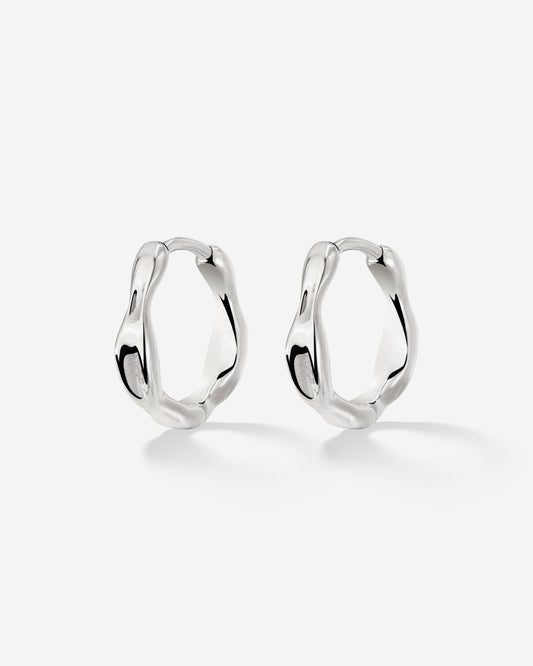 Liquid Shape Hoopies Argento