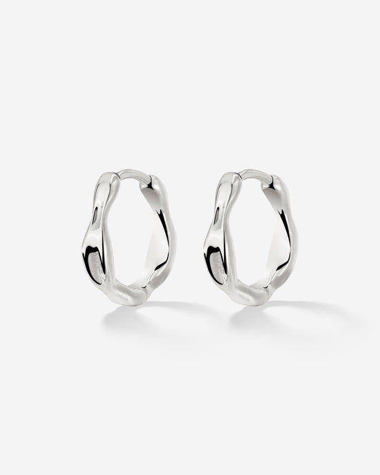 Liquid Shape Hoopies Argento
