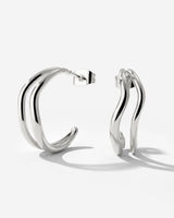 Tides Hoop Studs Argento