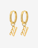 Angel Number 222 Hoop Set Small Oro