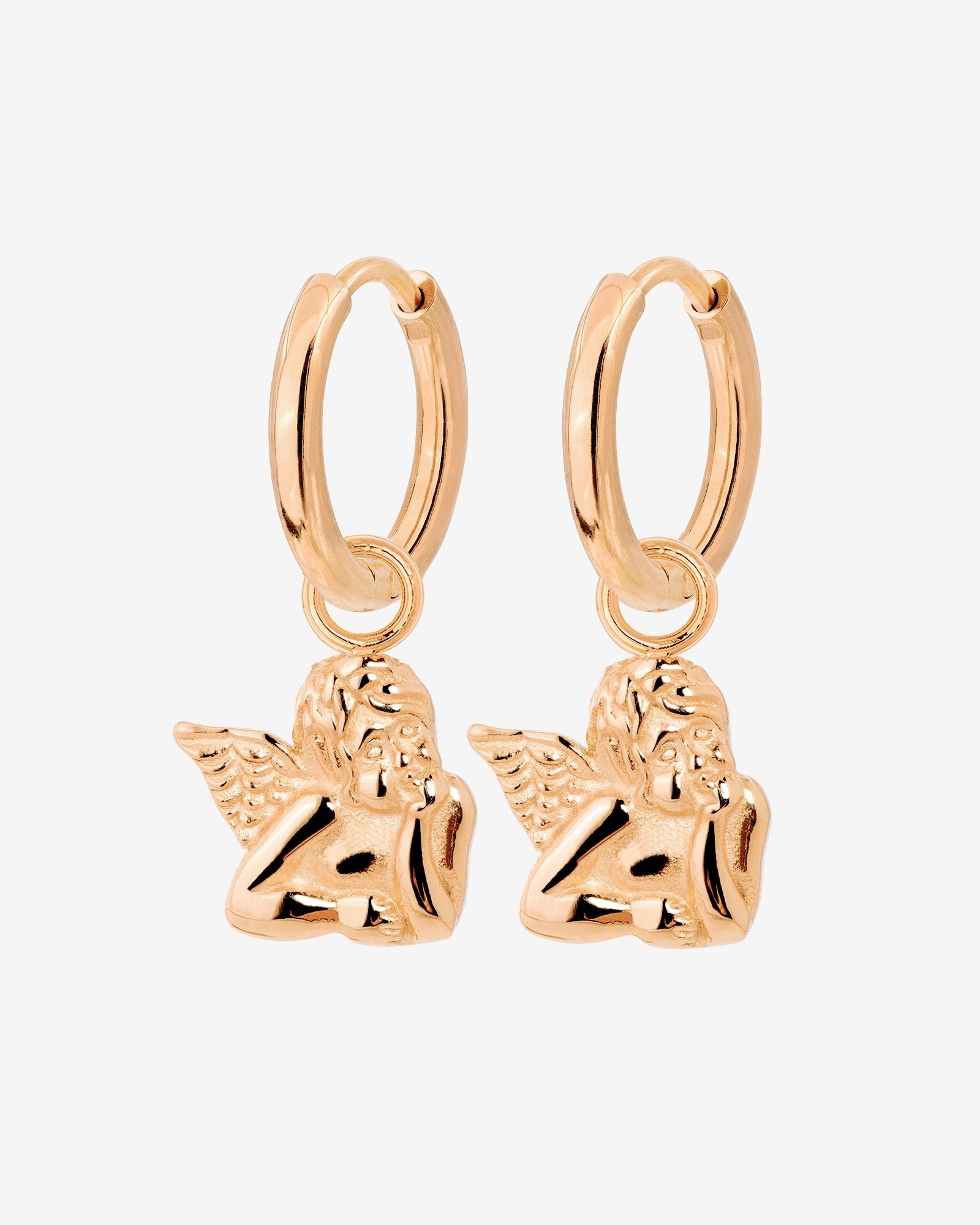 Cherub Hoop Set Small Oro Rosa