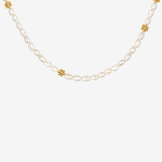Blossom Pearl Choker Oro