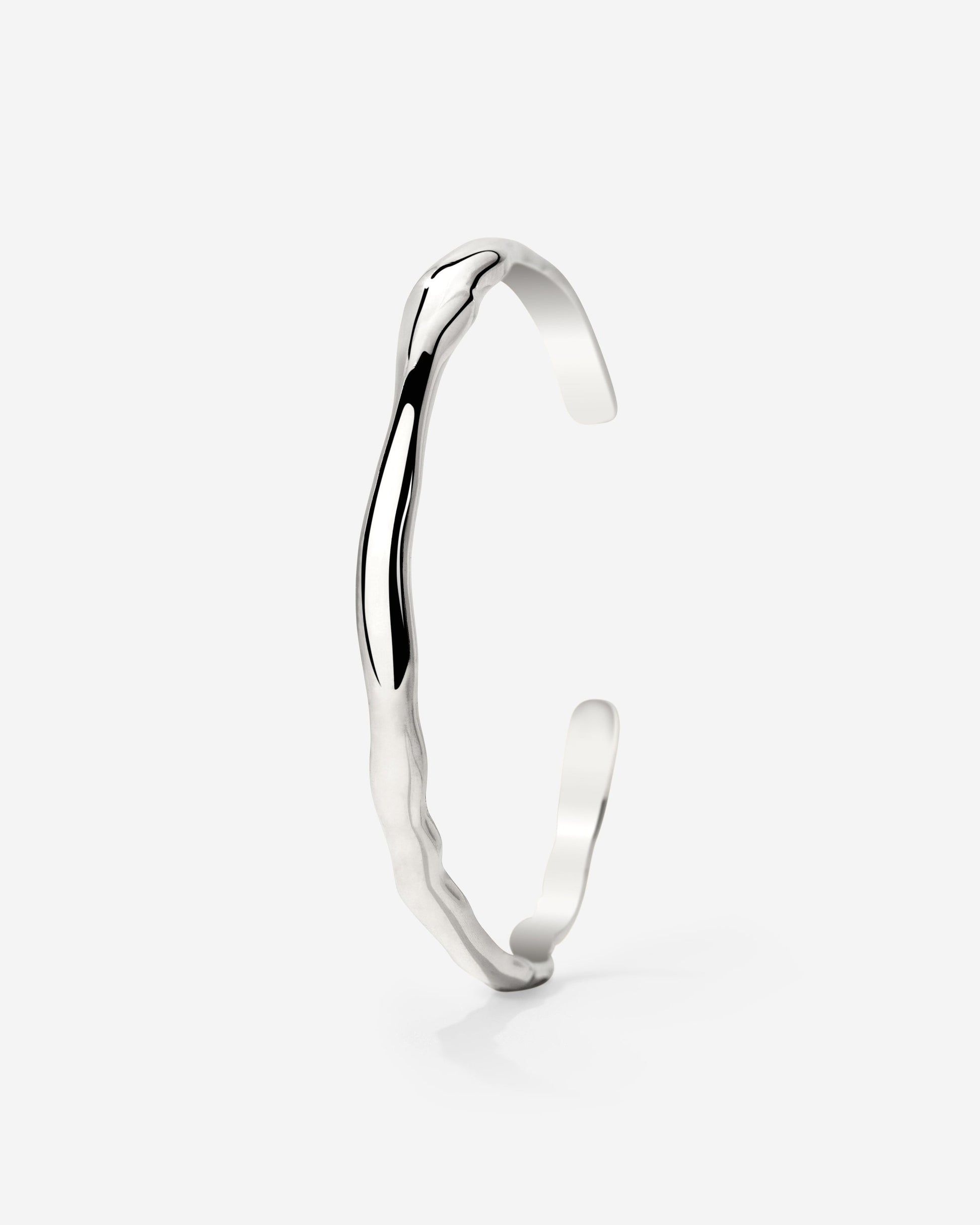 Flowing Bangle Argento