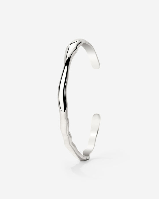 Flowing Bangle Argento