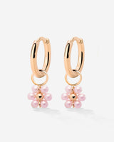 Pretty Pink Daisy Hoop Set Small Oro Rosa