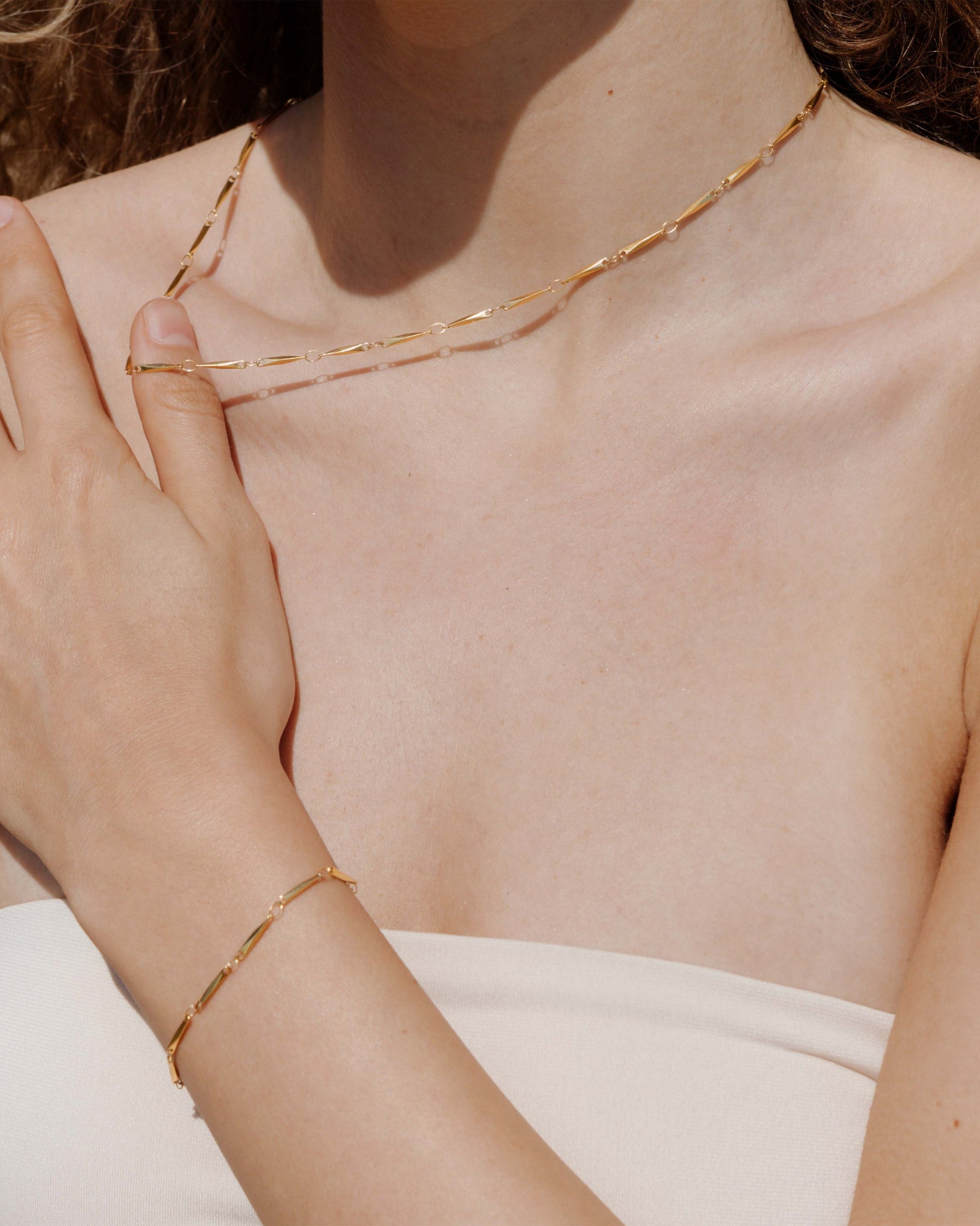 Curved Links Collana Oro