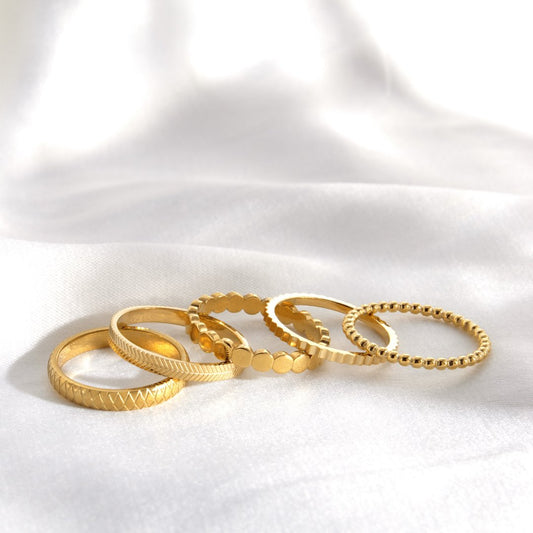 Cute Pattern Anello Oro Rosa