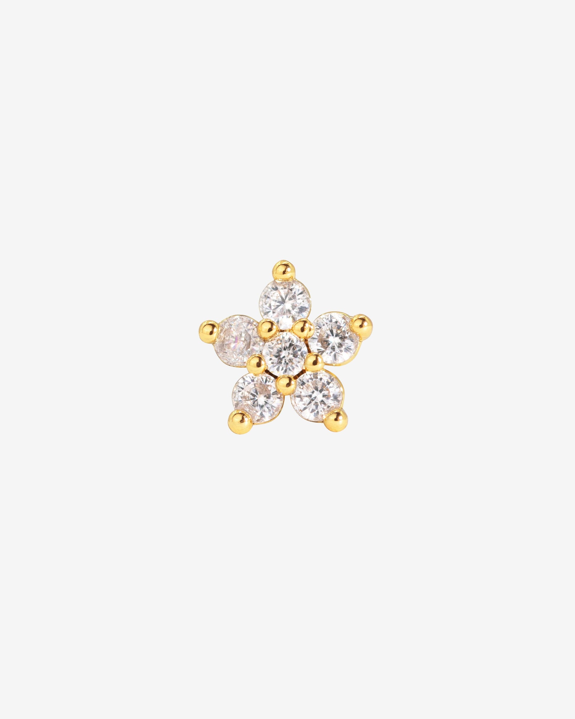 Radiant Flower Piercing Stud Oro