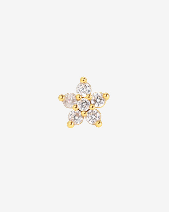 Radiant Flower Piercing Stud Oro