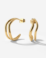 Tides Hoop Studs Oro