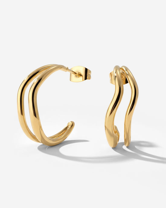 Tides Hoop Studs Oro