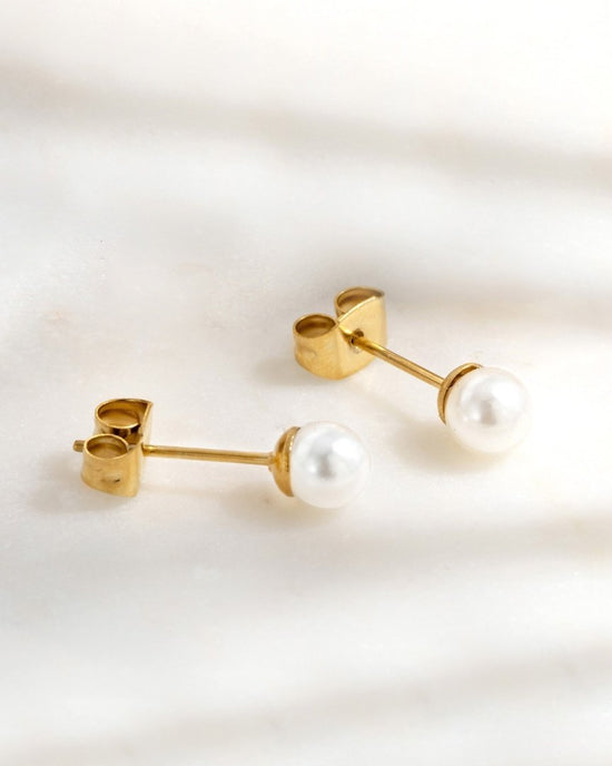 Pretty Pearl Studs Oro Rosa