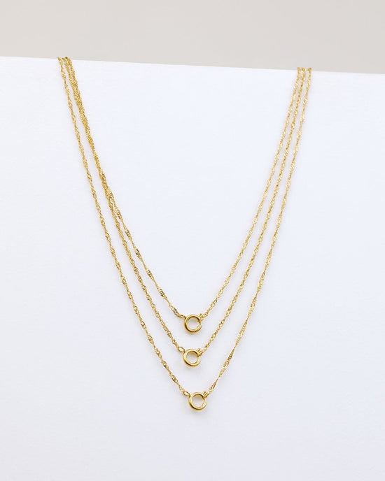 Singapore Chain Charm Collana Argento