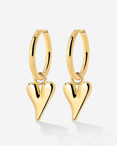 Flowy Heart Hoop Set Medium Oro