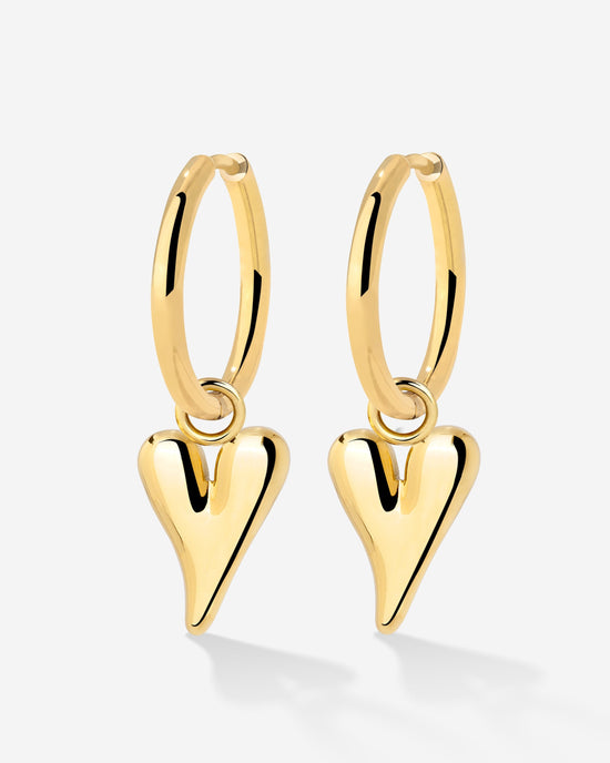 Flowy Heart Hoop Set Medium Oro