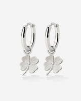 Lucky Clover Hoop Set Small Argento