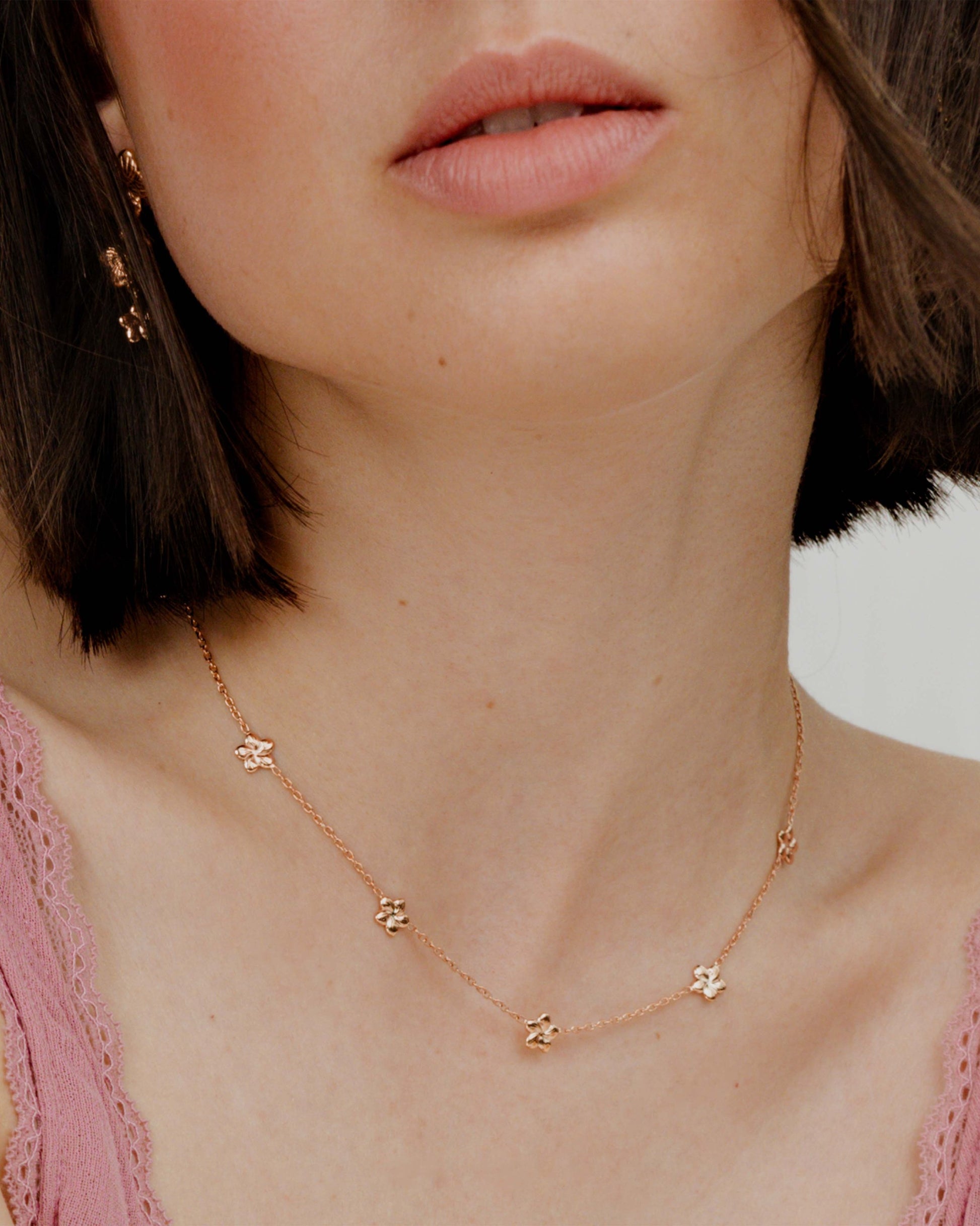 Meadow Choker Oro Rosa