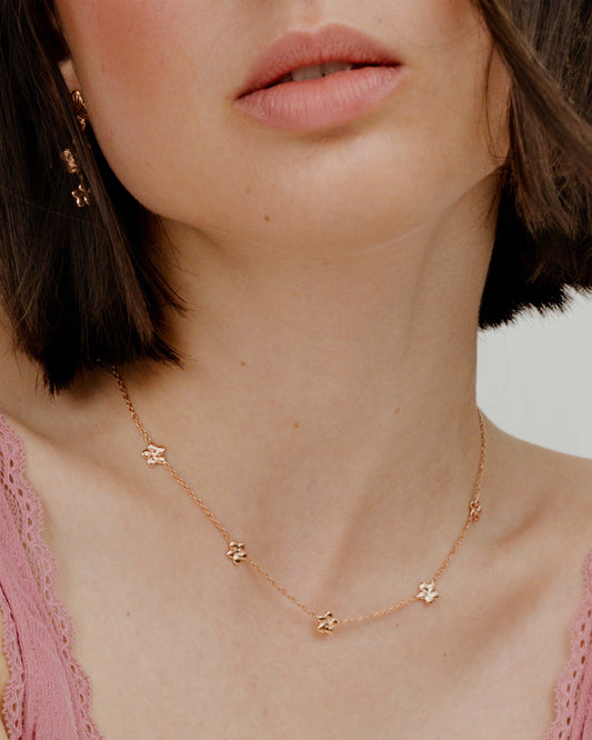 Meadow Choker Oro Rosa