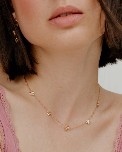 Meadow Choker Oro Rosa