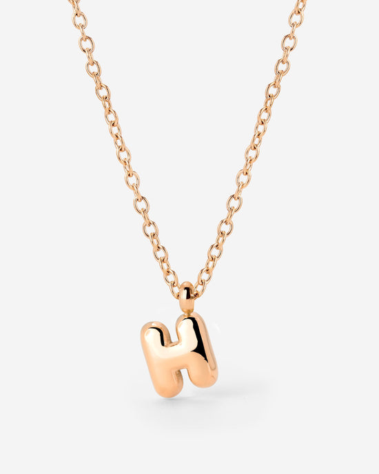 Bubble Letter Collana Oro Rosa
