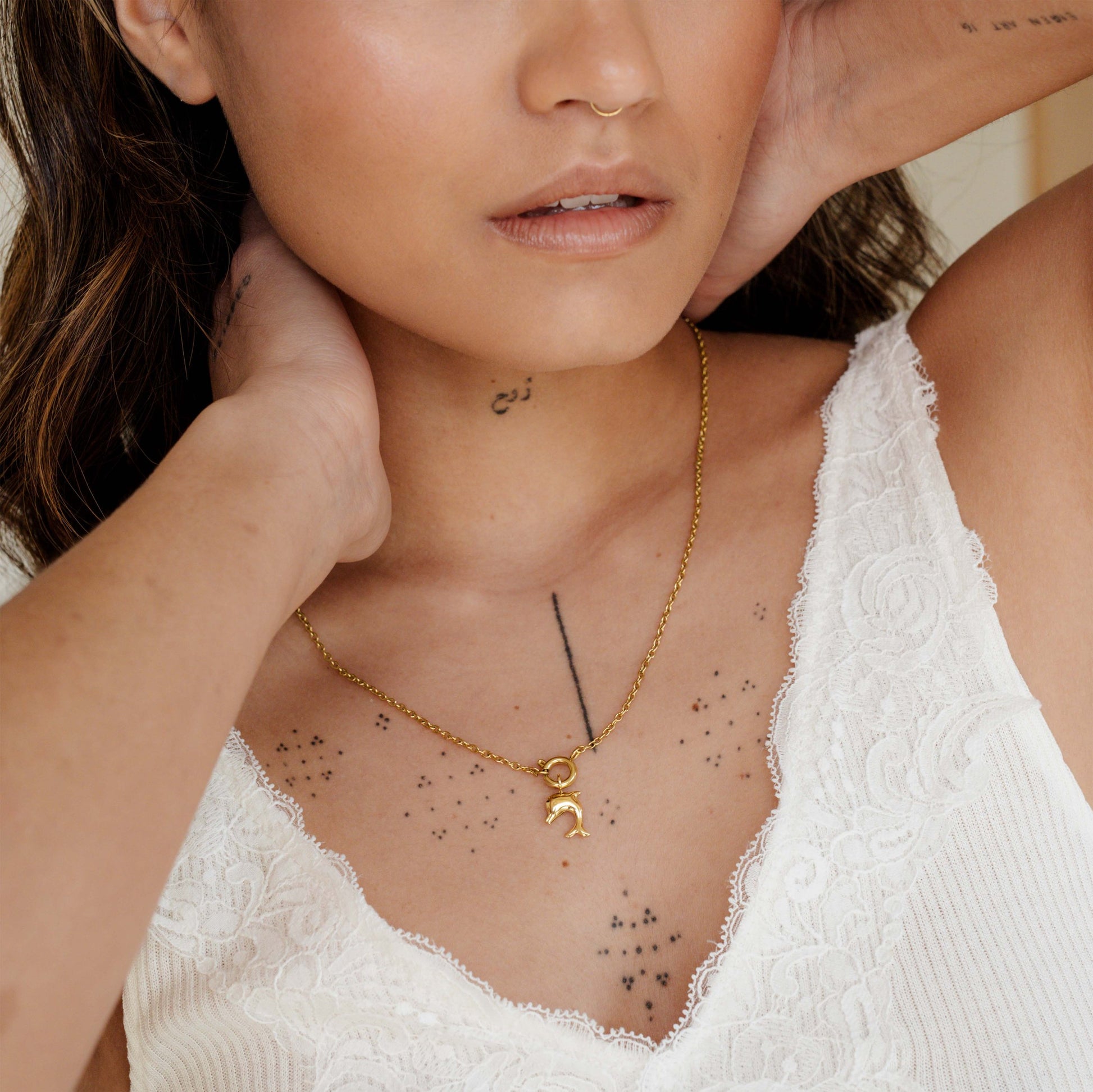 Dolphin Classic Chain Collana Set Oro