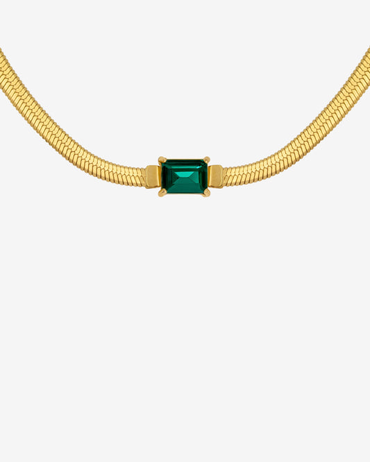 Radiant Emerald Collana Oro