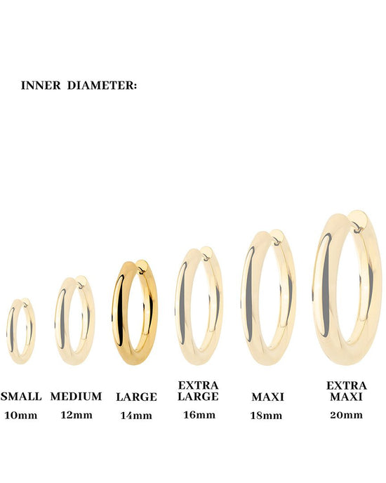 Chunky Hoopies Large Argento