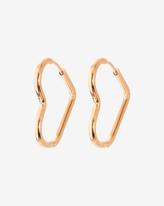Heartily Hoops Small Oro Rosa