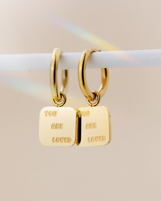 You are loved Hoop Set Small Argento