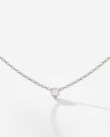 Solitaire Stone Choker Argento