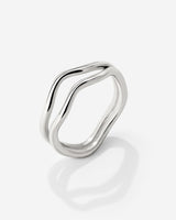 Double Wave Anello Argento
