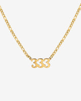 Angel Number Collana Oro 333